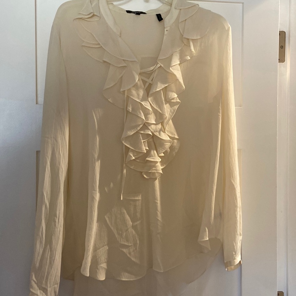 Theory cream bohemian style blouse - medium